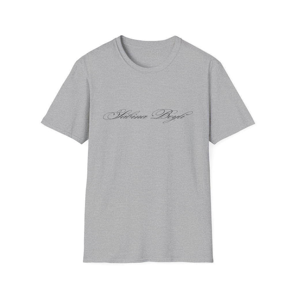 Sabina Beyli - Script Logo & Key - T-shirt (front & Back design)