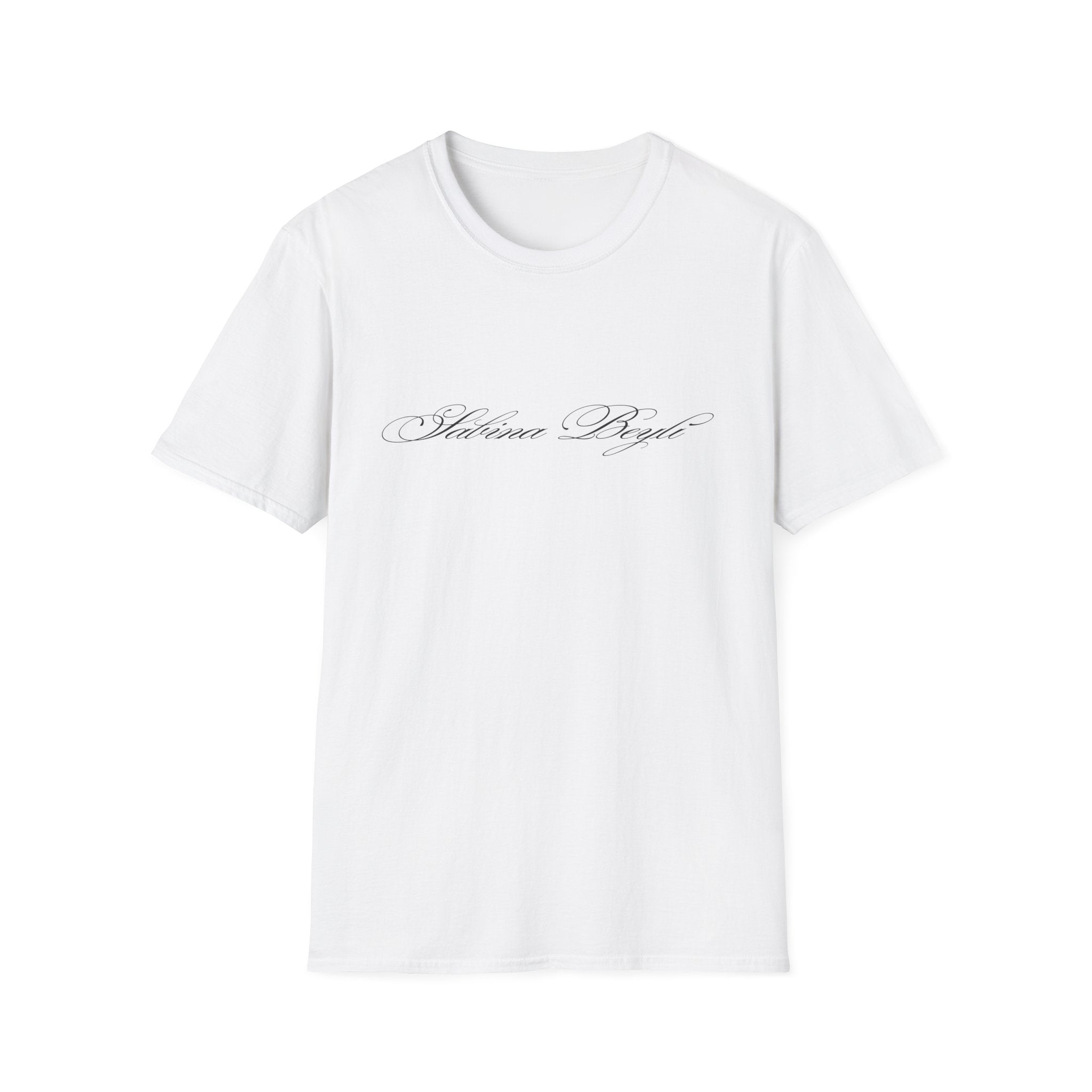 Sabina Beyli - Script Logo & Key - T-shirt (front & Back design)