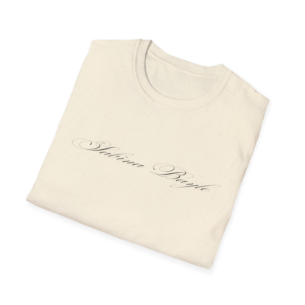 Sabina Beyli - Script Logo & Key - T-shirt (front & Back design)